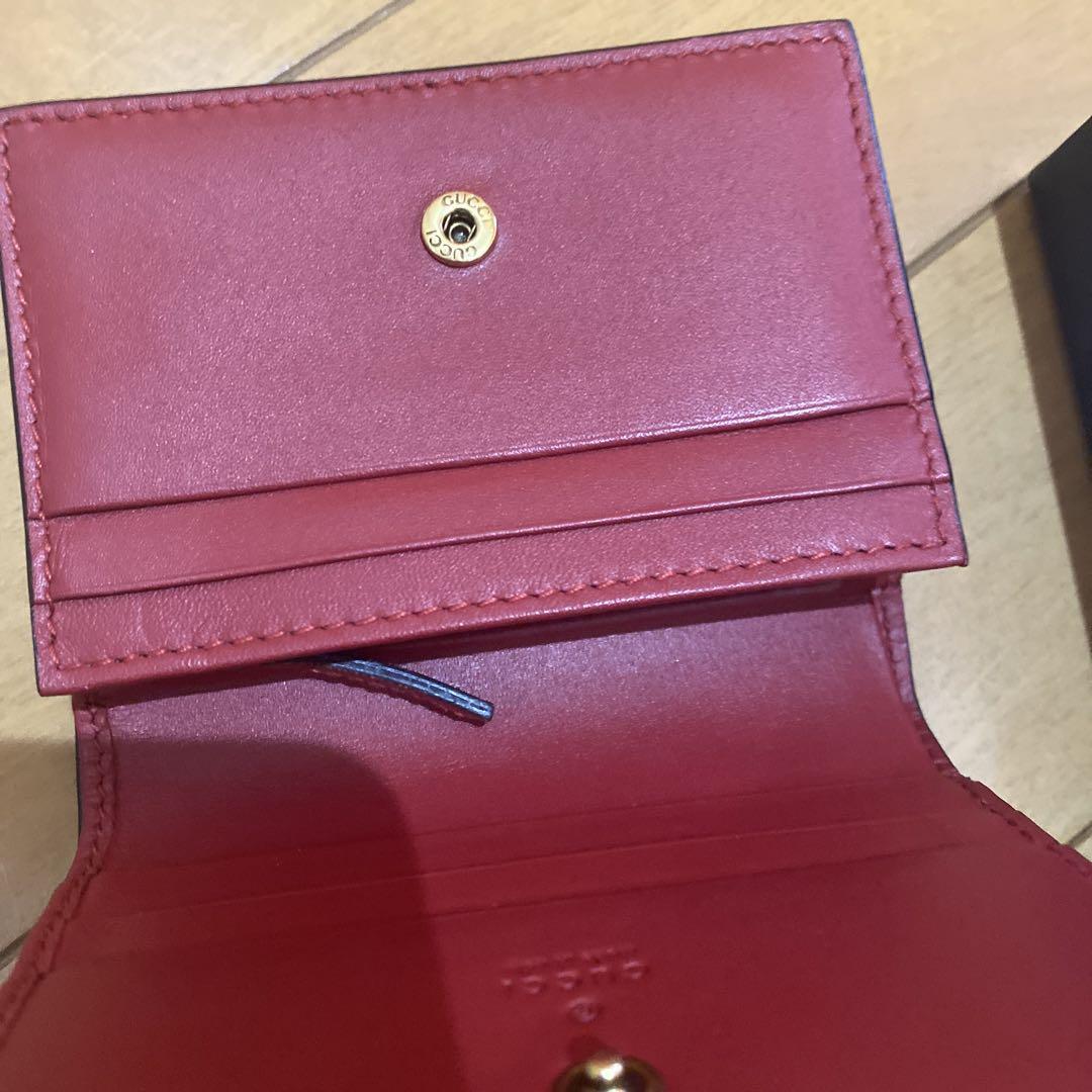 GUCCI チェリー装飾 二つ折り財布 保存袋付き