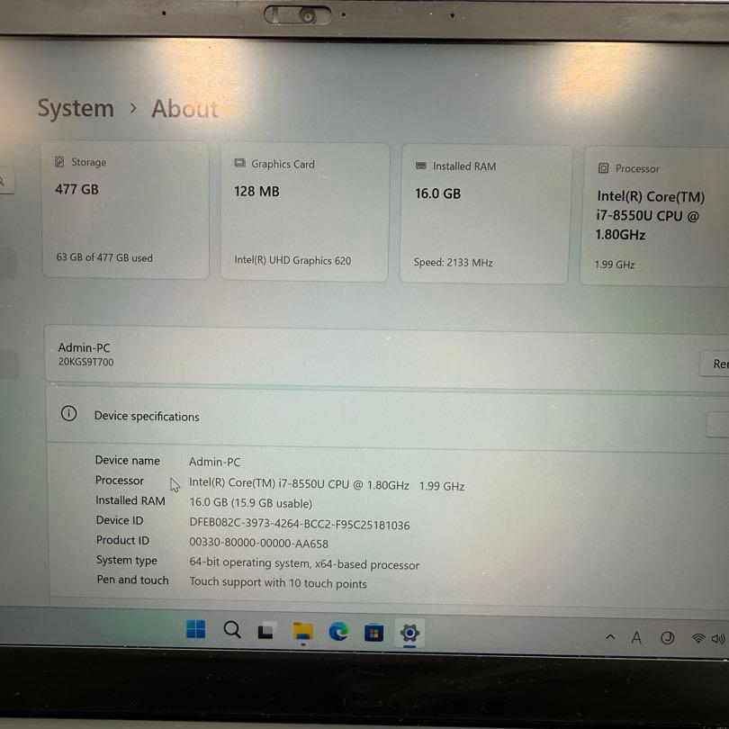 Windowsノート本体 Lenovo ThinkPad X1 Carbon Ci7/16GB/512GB