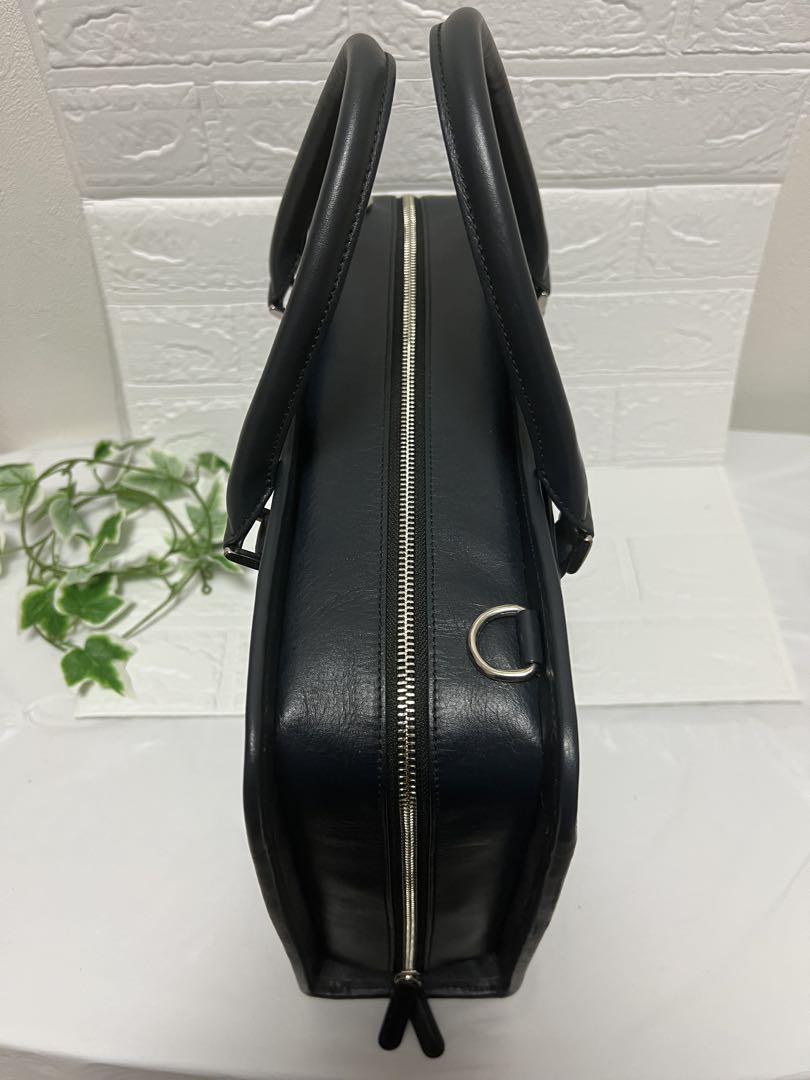 新品✨半額以下✨ビジネスレザーファクトリー ビジネスバッグ ブラックネイビー