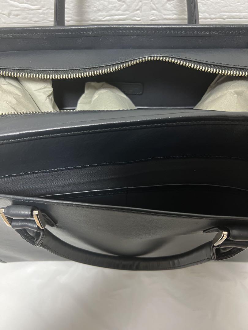 新品✨半額以下✨ビジネスレザーファクトリー ビジネスバッグ ブラックネイビー