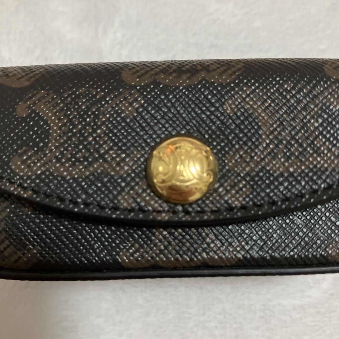 CELINE セリーヌ　チェーン付き リップケース　トリオンフキャンバス　バッグ