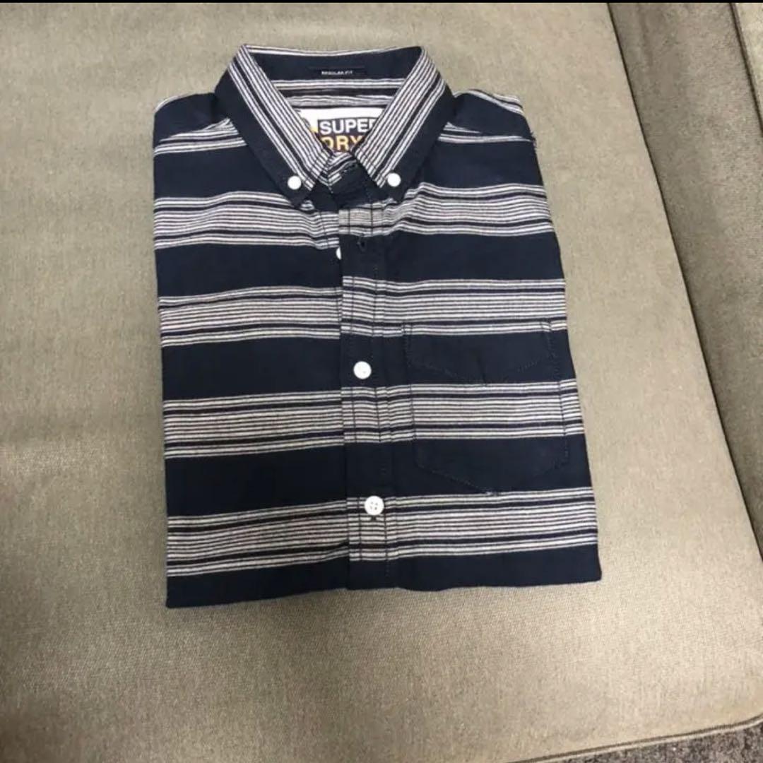 Superdry極度乾燥（しなさい）半袖ポロシャツ ボーダーシャツ