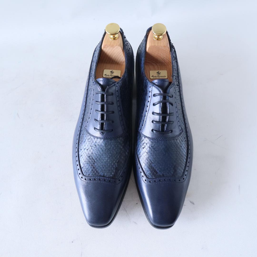 希少/未使用ステファノブランキーニ　パイソン×牛革ドレスシューズ