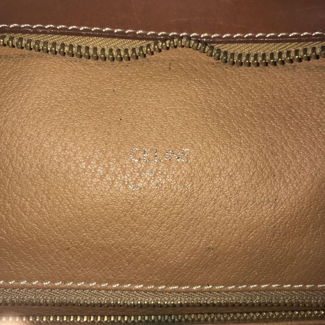 【希少品・美品】オールドCELINE ブラウン ハンドバッグ
