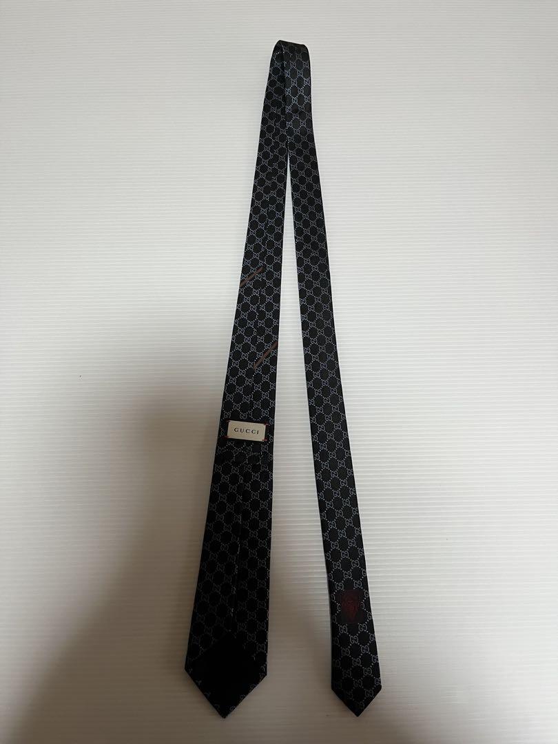 【未使用】GUCCI GGパターン ネクタイ ブラック