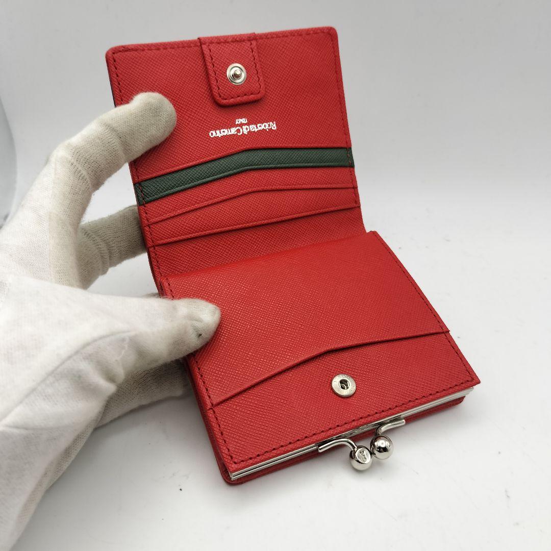 未使用　ロベルタディカメリーノ　折財布　財布　ウォレット　がま口　レッド