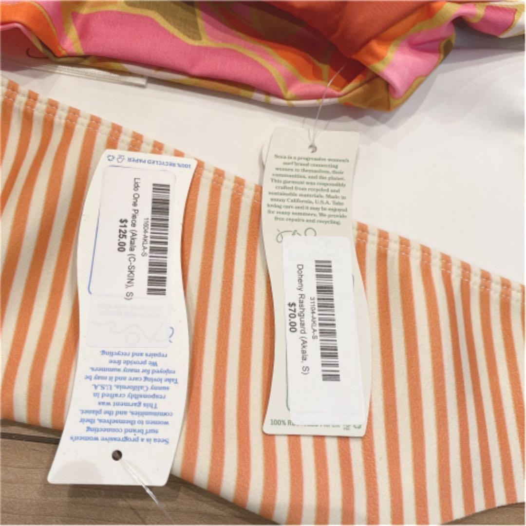 seea水着　ワンピースとラッシュガード2点セット 