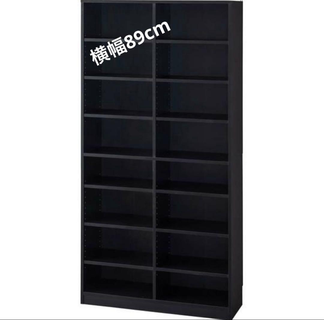 本棚 カラーボックス コミックラック 木製 大容量 本収納 ブラック 8段新品、♥