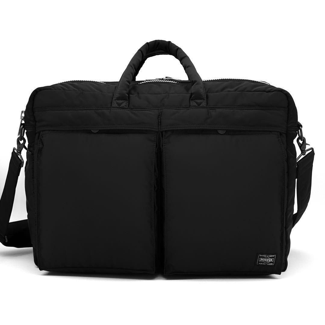 Y837【美品】ポーター／タンカー　ブリーフケース　ビジネスバッグ　ナイロン　黒