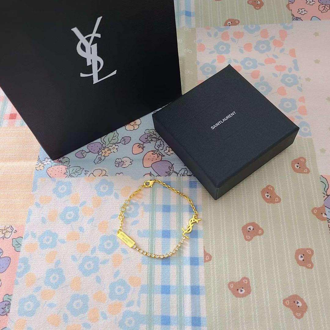 お勧め!サンローラン YSLロゴブレスレット ゴールド