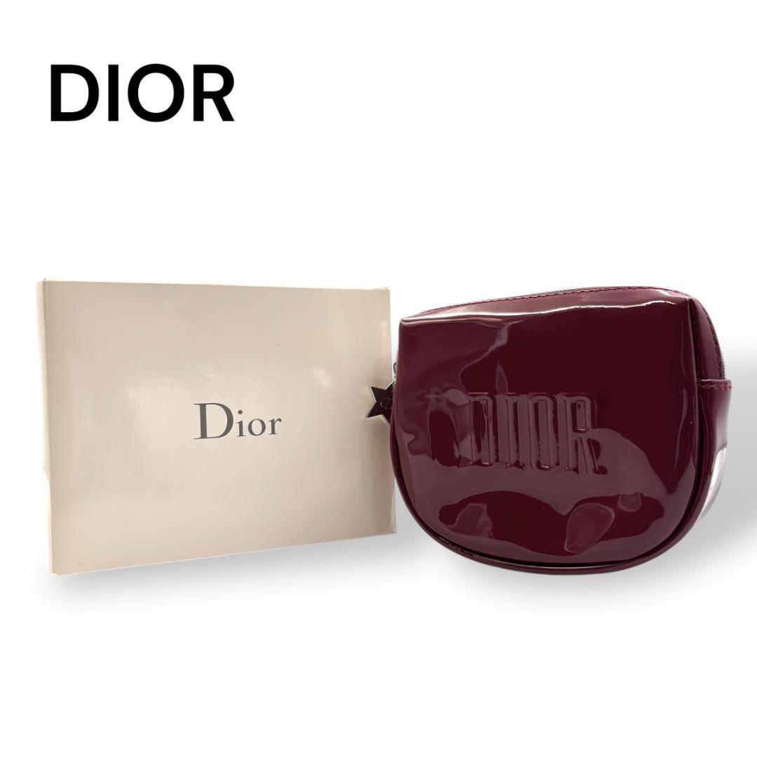 Dior ディオール　ノベルティ　ポーチ　エナメル　パープル　R885