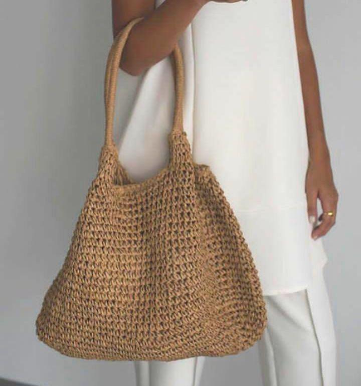 【新品未使用】Braid Rattan Tote Bag