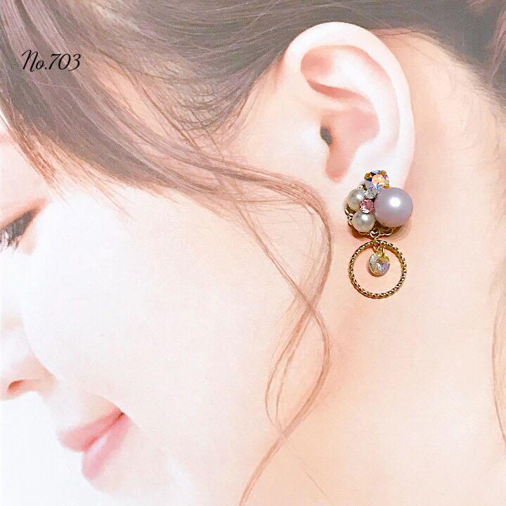 No.703 ライラックパール ビジューピアス イヤリング変更有料 ハンドメイド - メルカリ No.703 ライラックパール ビジューピアス イヤリング変更有料 ハンドメイド - メルカリ