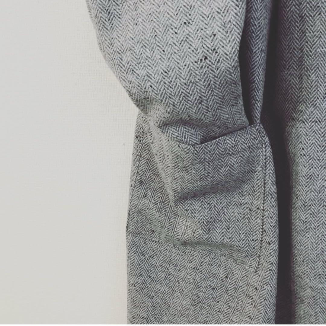 新品 s-clothes-tree ウールリネン前開きロングコート