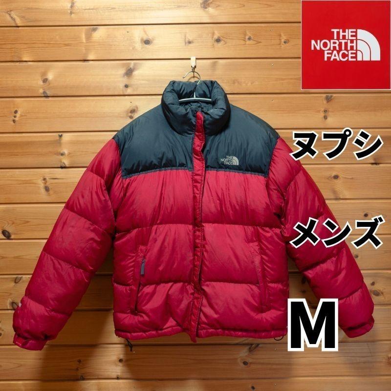 ノースフェイス ヌプシ 700フィル レッド メンズ M ダウン ジャケット