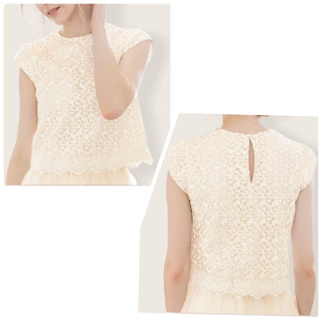 GIRL 定価14249 チュール刺繍ブラウス&オーガンジーボリューム GIRL 定価14249 チュール刺繍ブラウス&オーガンジーボリューム