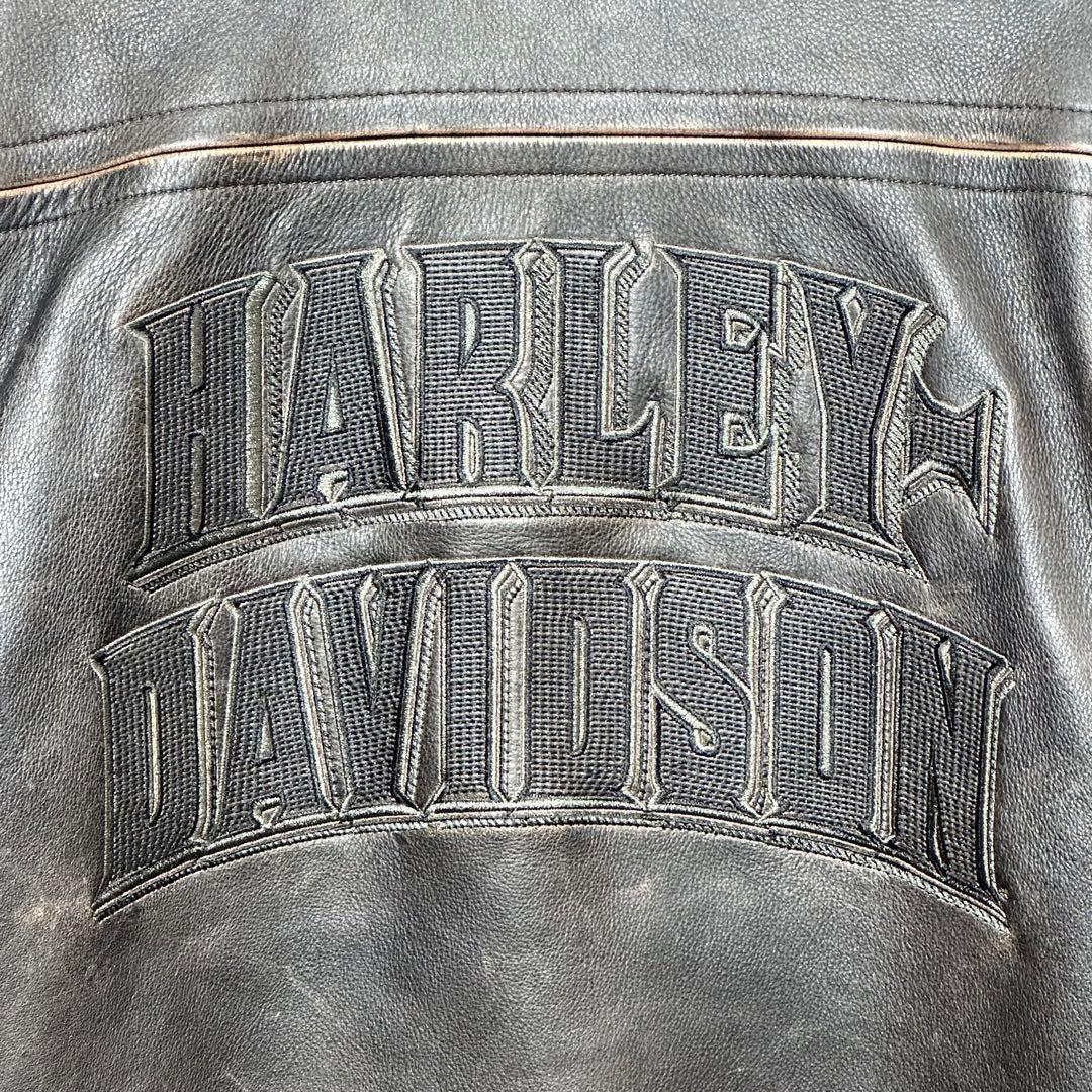⭐️90s⭐️ ハーレーダビッドソン ライダースジャケット 厚手 ビッグロゴ ⭐️90s⭐️ ハーレーダビッドソン ライダースジャケット 厚手 ビッグロゴ