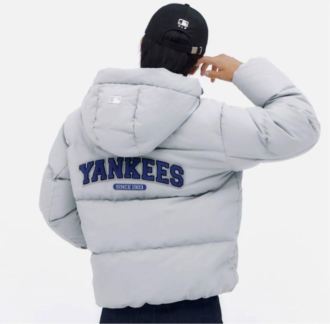 [MLB] Varsity Hooded Short Padding ☆送料込☆ MLB Korea フード付きダウンジャケット Varsity Hooded Short