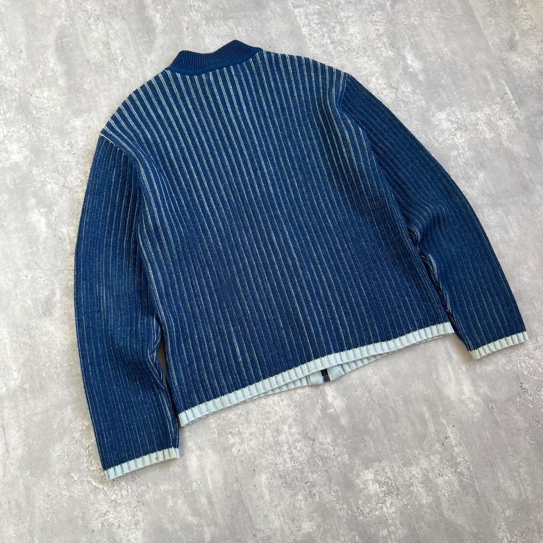 80s Lee Cooper アクリル×ウール リブ編み ジップアップセーター 80s Lee Cooper アクリル×ウール リブ編み ジップアップセーター
