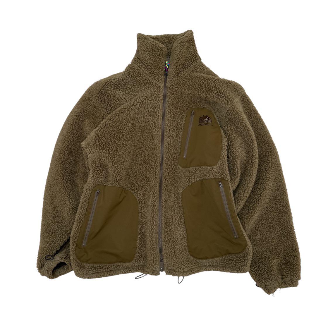 is-ness イズネス フリースジャケット ボア ブラウン L