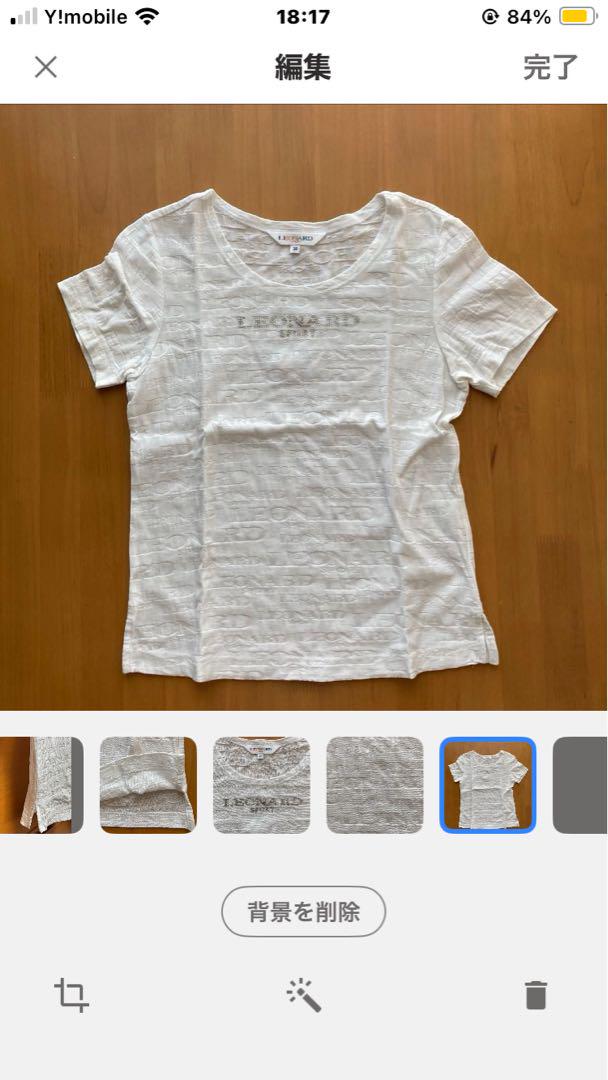 LEONARD SPORT 半袖トップス Tシャツ ホワイト 36 綿100% - メルカリ