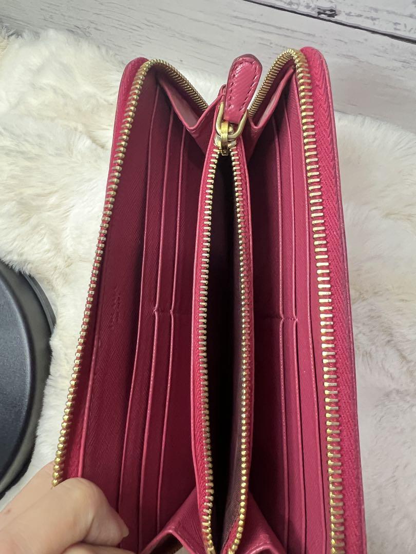 PRADA プラダ　サフィアーノレザー　ピンク　長財布　正規品　ラウンドジップ