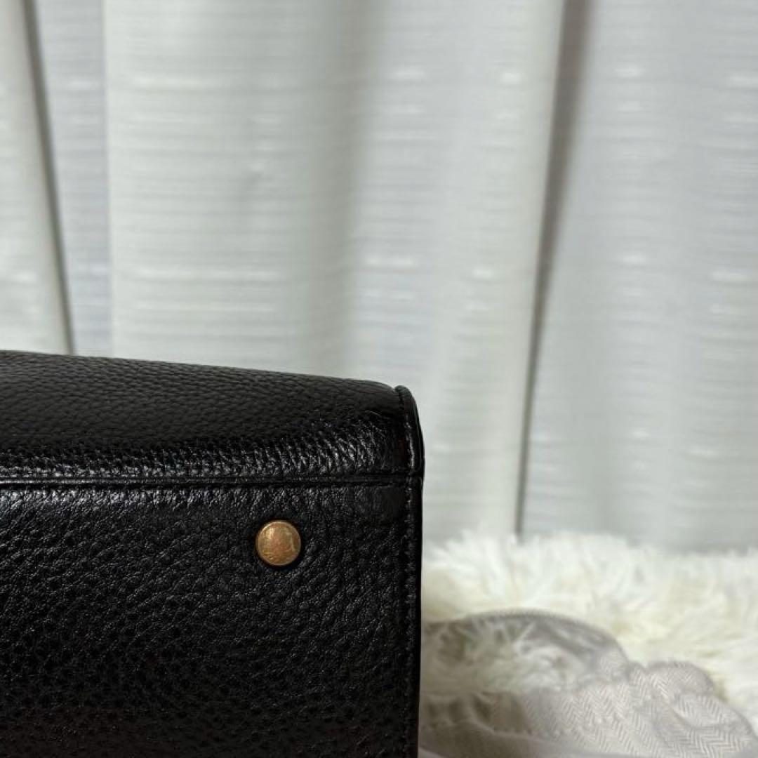 ⭐️未使用級⭐️　ETiAM　2way　ブリーフケース　ゴールド金具　ブラック