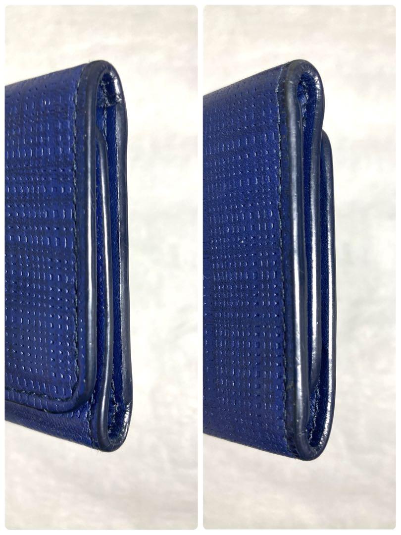 良品 ロエベ アナグラム レザー 6連キーケース ブルー系 - メルカリ