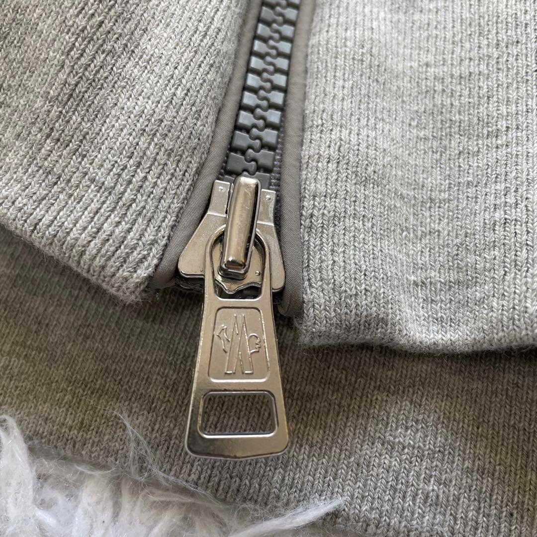 MONCLER マグリアカーディガン グレー　ダウン ロゴワッペン　メンズ　L