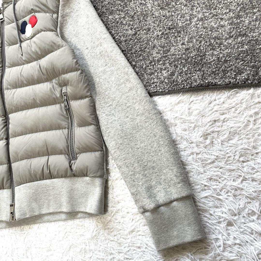 MONCLER マグリアカーディガン グレー　ダウン ロゴワッペン　メンズ　L
