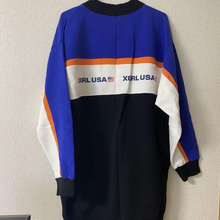 X-girl TRI-COLOR SWEAT DRESS jUSuh-m54074748786 エックスガール 得価正規品