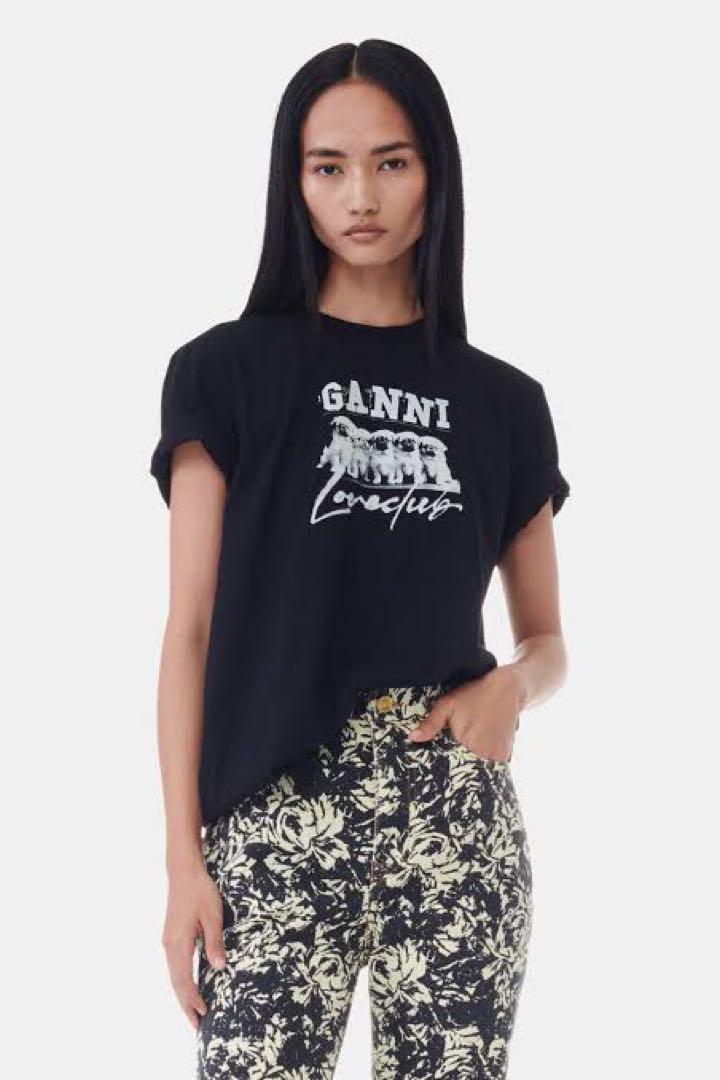美品　GANNI PUPPY LOVE RELAXED T-SHIRT