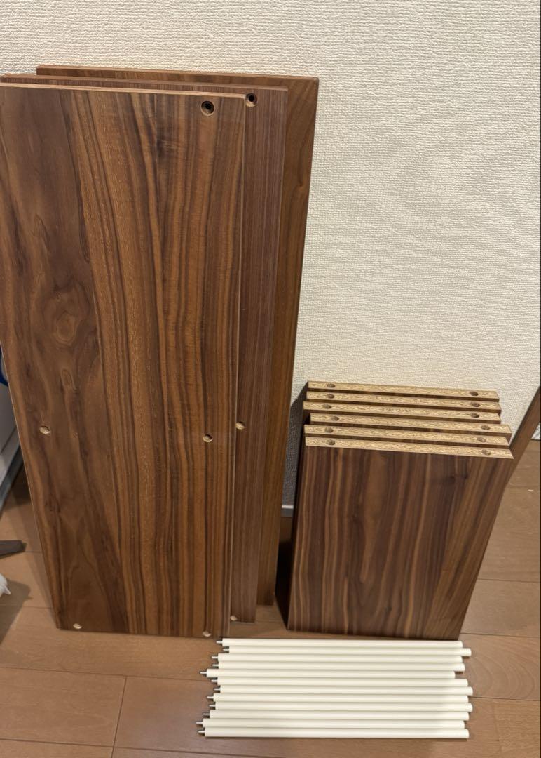 無印良品　スタッキングシェルフ2段　ウォールナット　美品