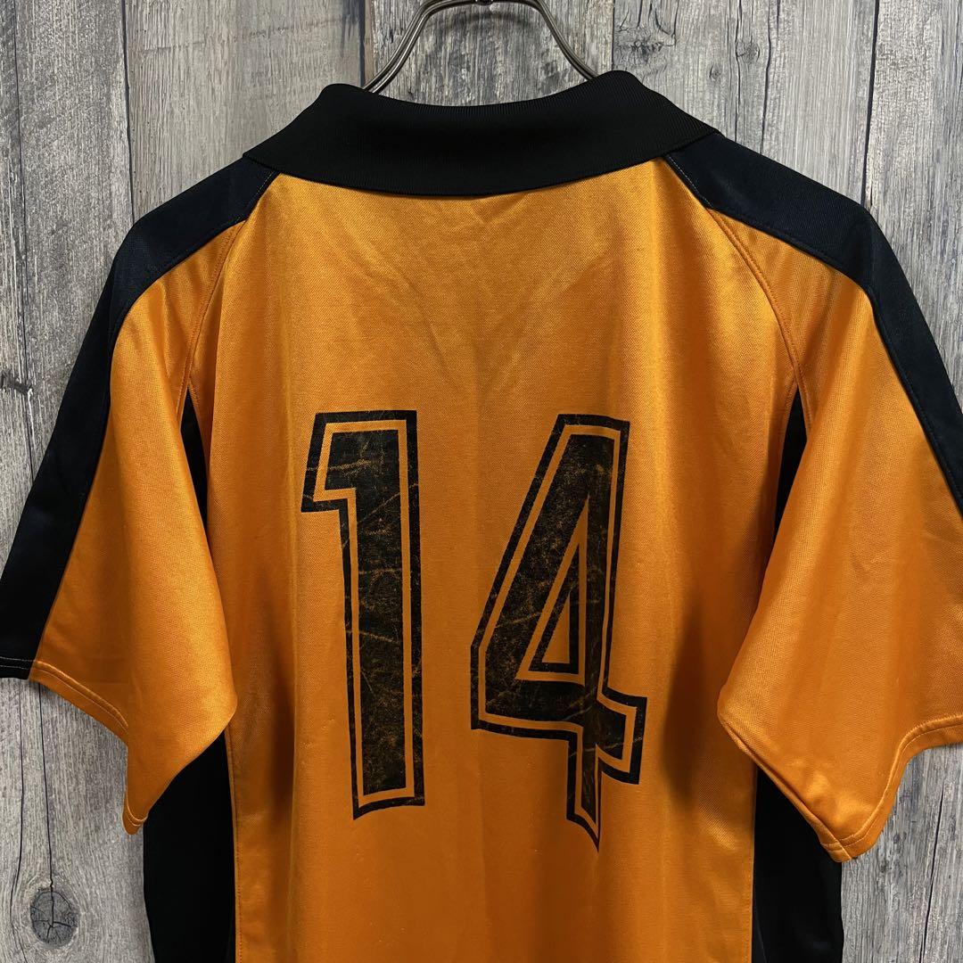 OLD UMBRO 90s アンブロ ラグラン サッカー ゲームシャツ 14番
