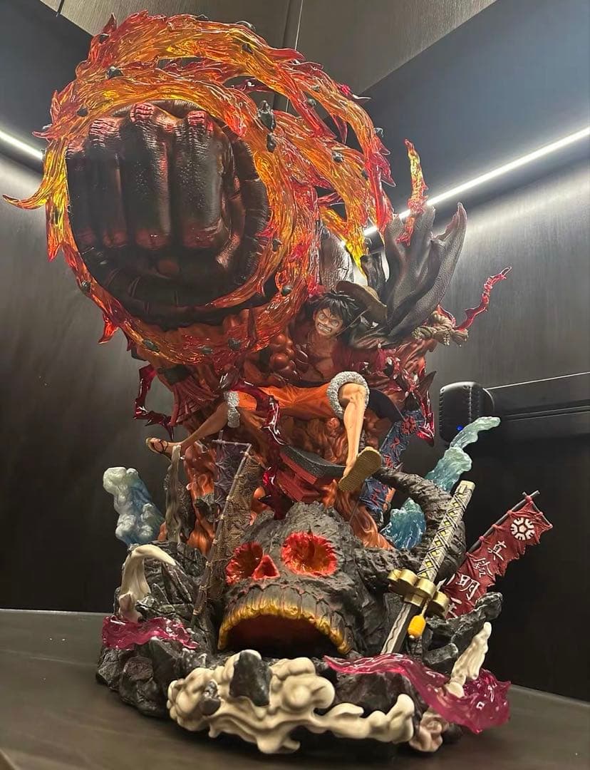 ワンピース レッドロック ルフィ 業火拳銃 ガレージキット フィギュア