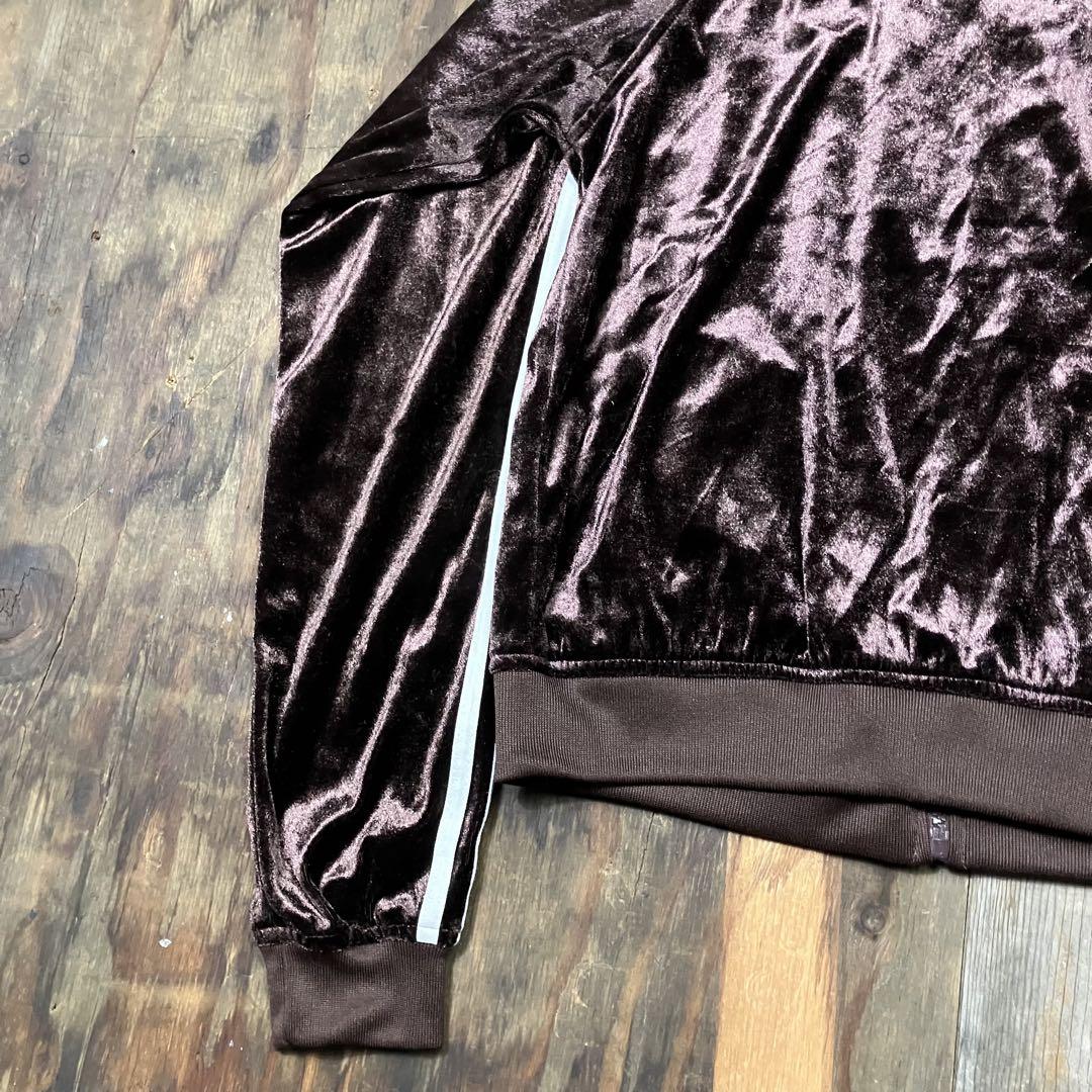90s adidas ベロア トラックジャケット ジャージ 短丈 VINTAGE