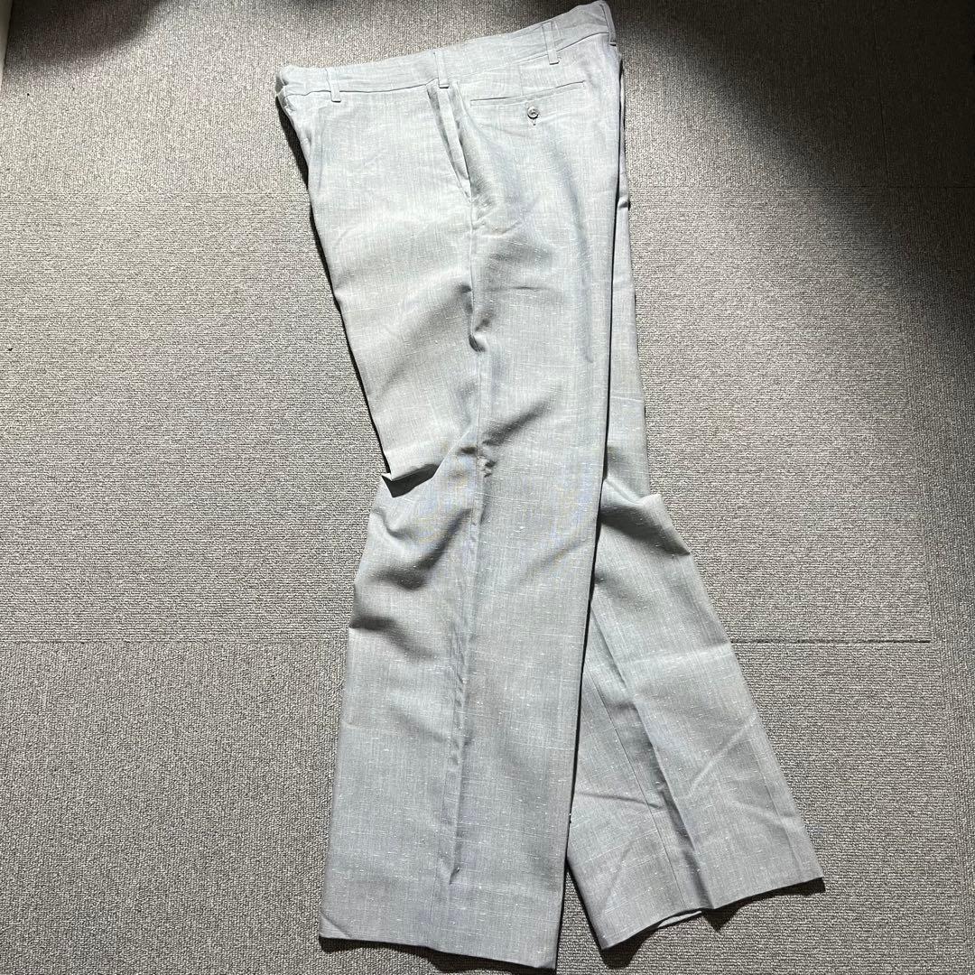70s80s USA製 NOS? ヴィンテージ カスリ ネップ スラックス 古着