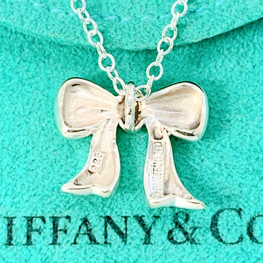 美品 ティファニー リボン ネックレス チェーン社外品 シルバー925