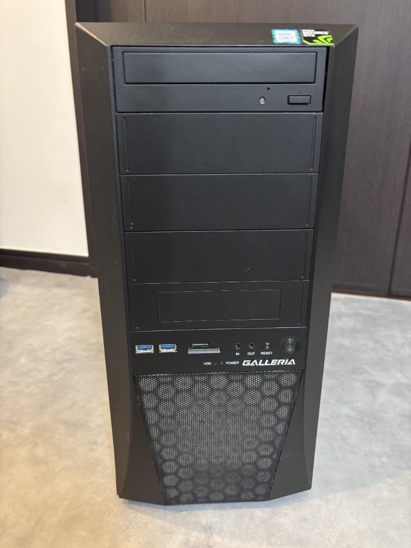 ゲーミングPC/core i7 8700K/GTX1060/ガレリア XT