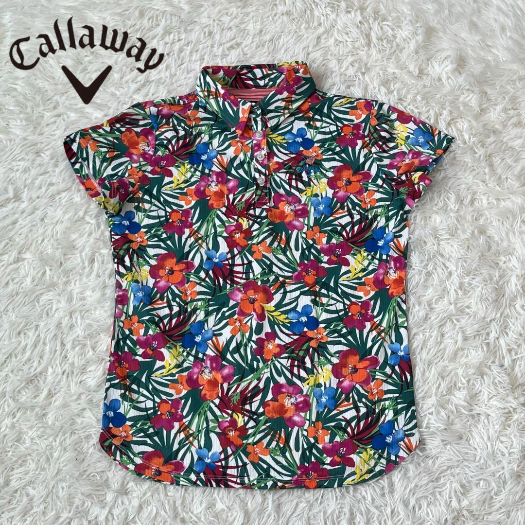 【高知インター店】 callaway キャロウェイ ボタニカル ポロシャツ 花柄 アロハ メンズウェア