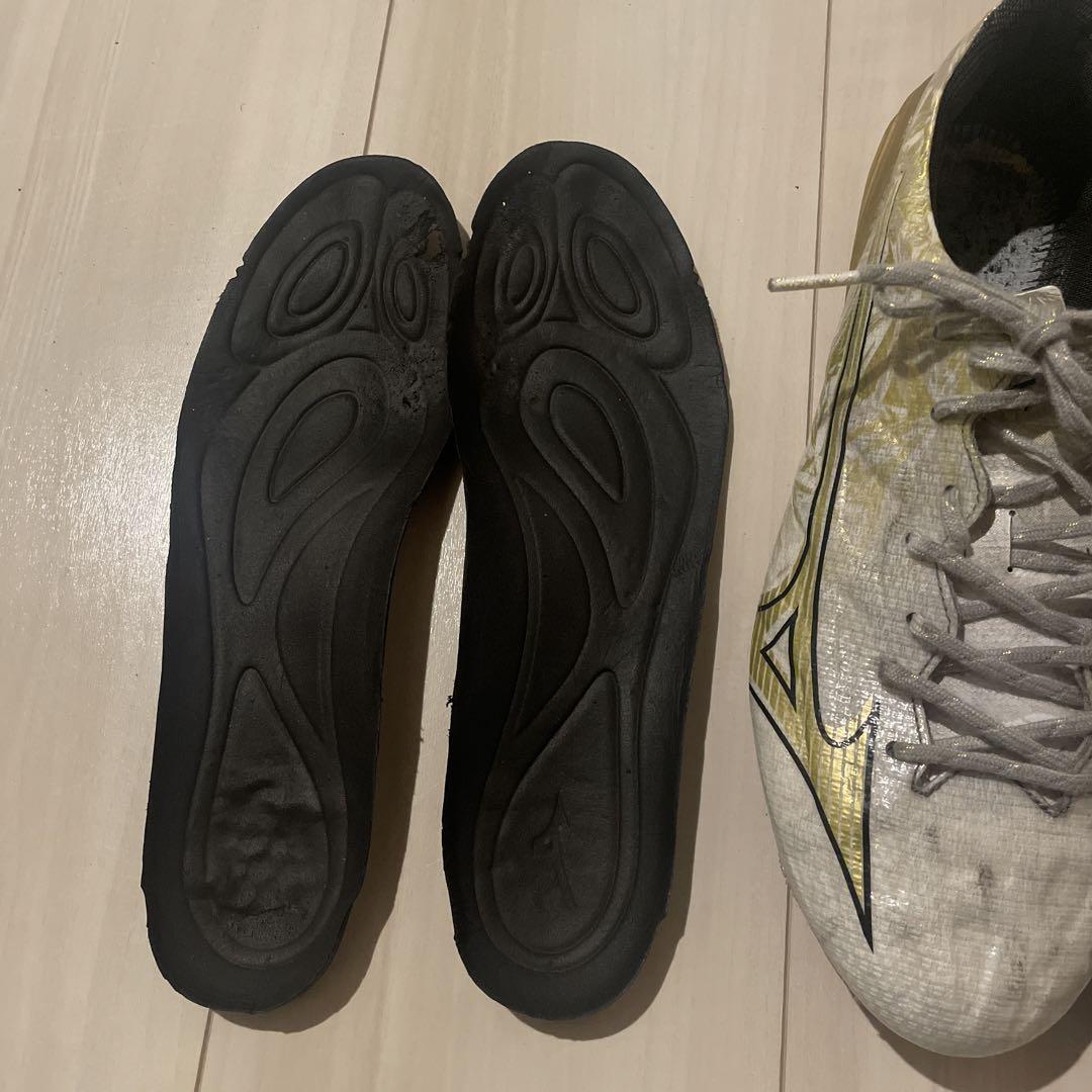 C*r様 Mizuno Alpha ホワイト/ゴールド スパイク　25.5cm
