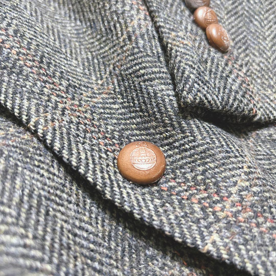 Harris Tweed テーラードジャケット サイズL相当 ヘリンボーン