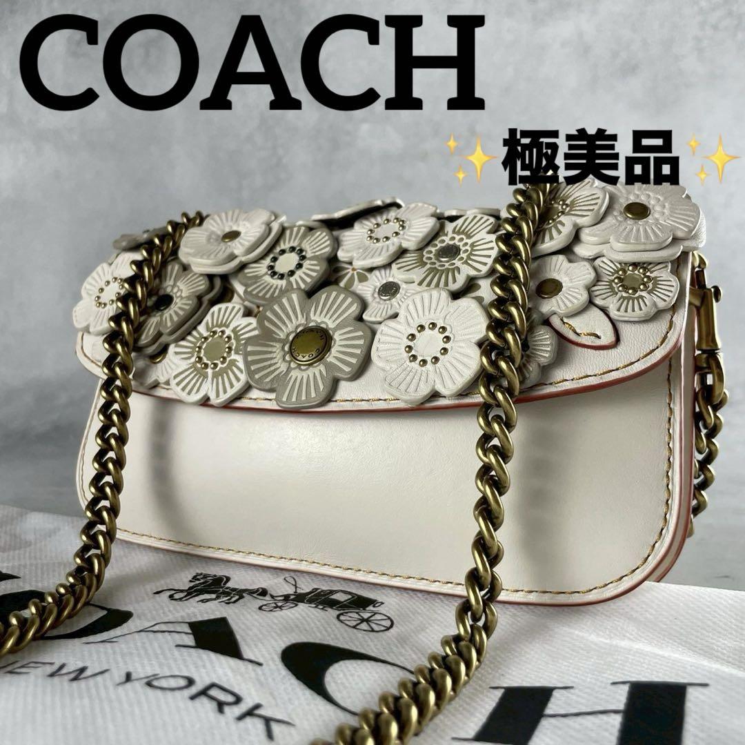 ✨極美品✨コーチ ショルダーバッグ 2way ティーローズ チェーン