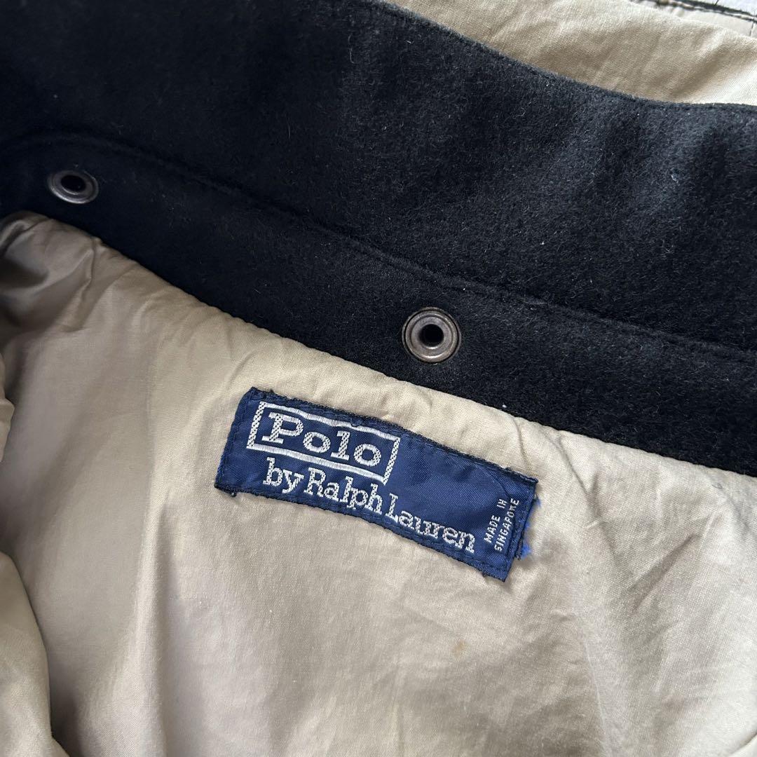 極上品 Ralph Lauren ウールジャケット ショート丈 ブラック フード