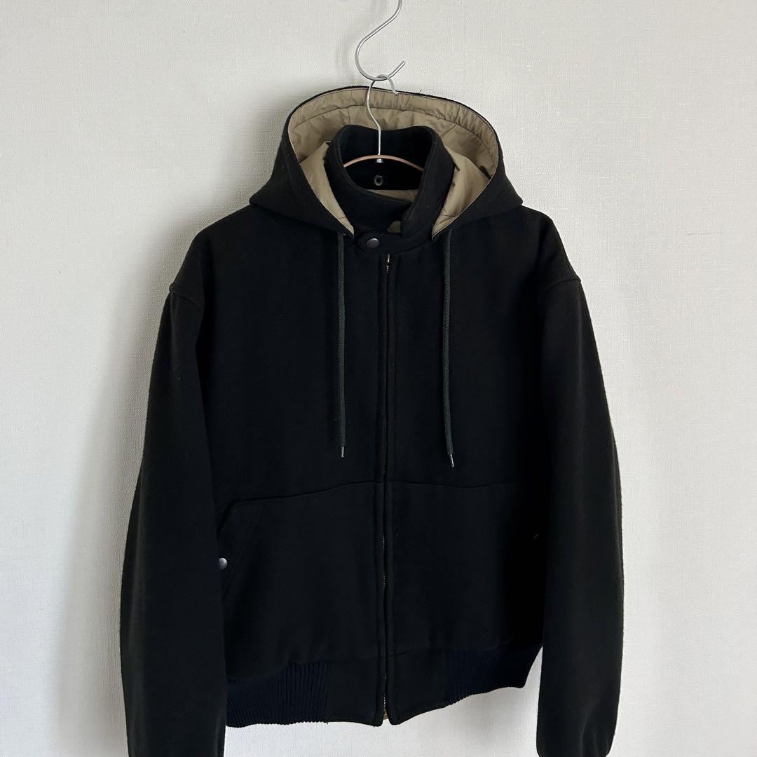 極上品 Ralph Lauren ウールジャケット ショート丈 ブラック フード