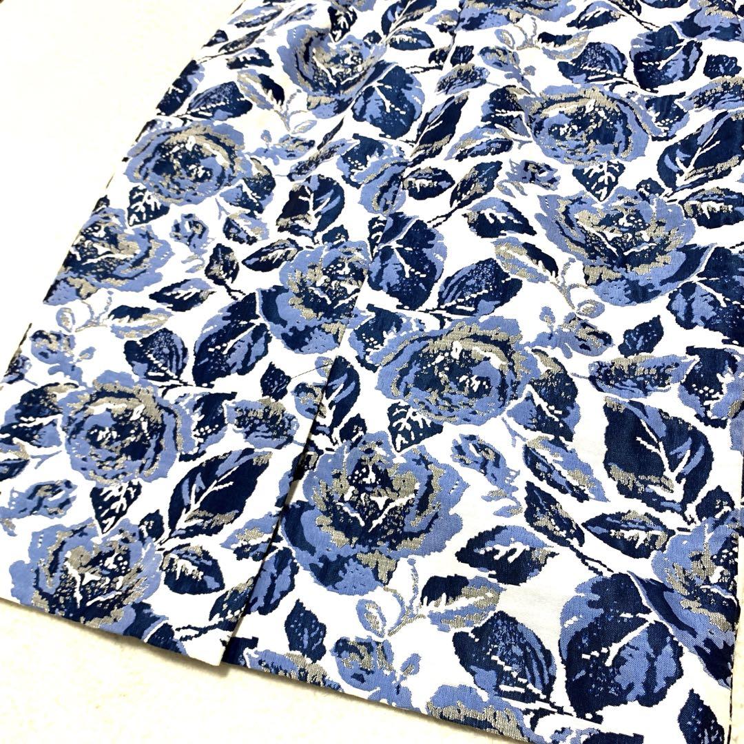 ☆新品級 ローラアシュレイ 美シルエットワンピース 薔薇