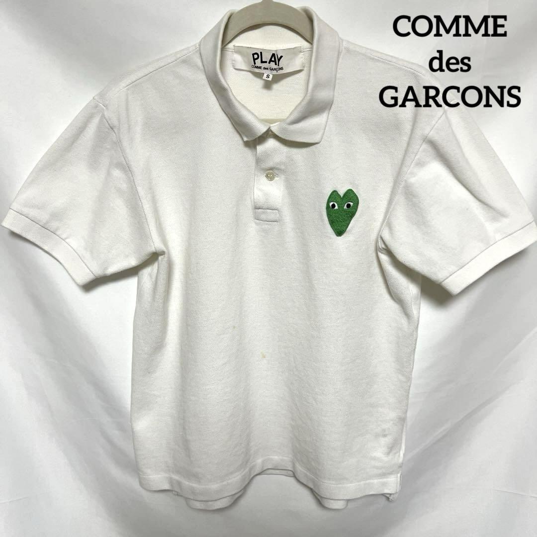 1-3日着【即発】COMME des GARCONS ハートロゴ ポロシャツ プレイ コムデギャルソン ポロシャツ 黒ハート-黒-ユニセックス