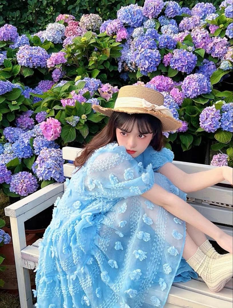 dont bite eyes プリンセスライン 半袖 リュクス ワンピース