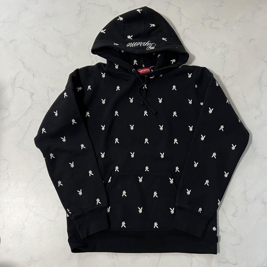 オンラインストア卸売 Supreme Playboy Hooded Sweatshirt M