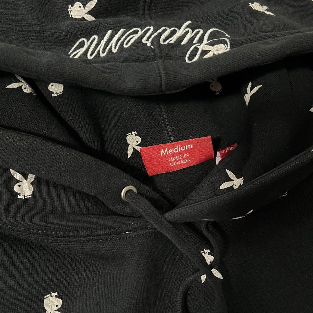パーカー・フーディ SS17 SUPREME PLAYBOY HOODED SWEATSHIRTS BLACK S Supreme Playboy Hooded Sweatshirt (SS17) Black Men's - SS17 - US